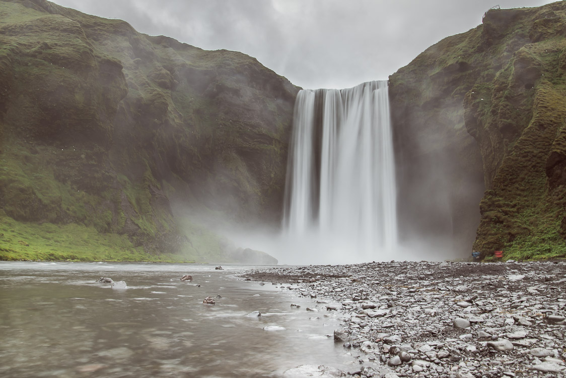 Big waterfall Iceland