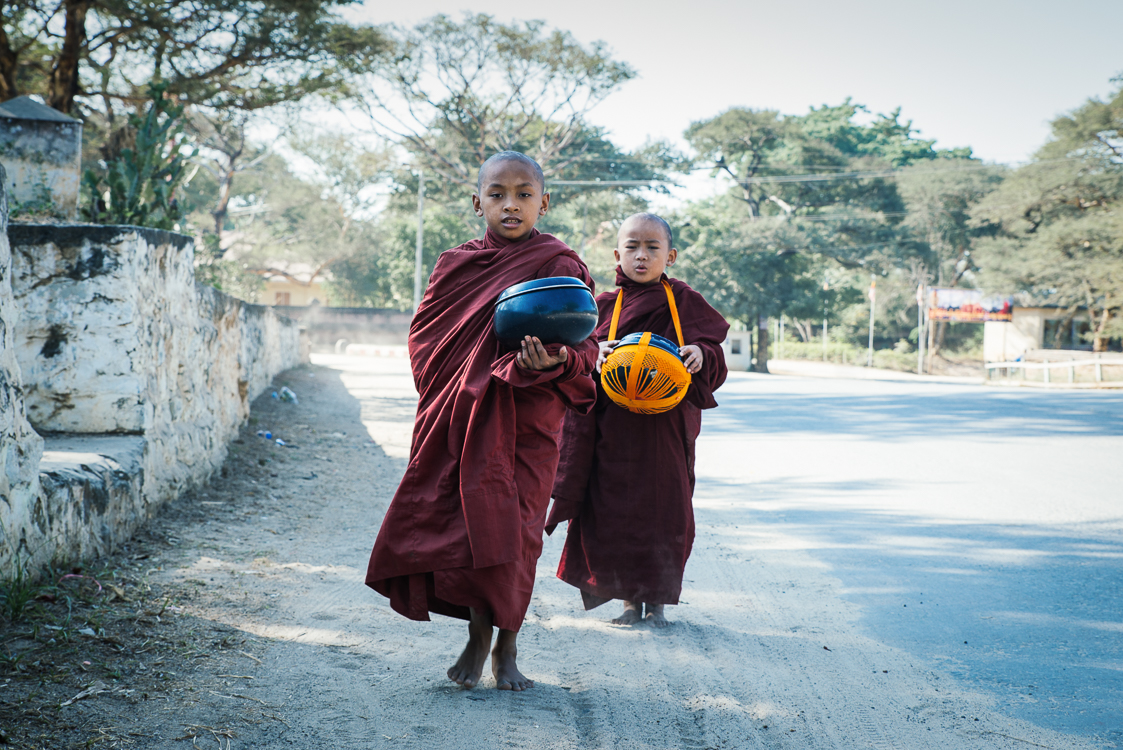 Monk walking