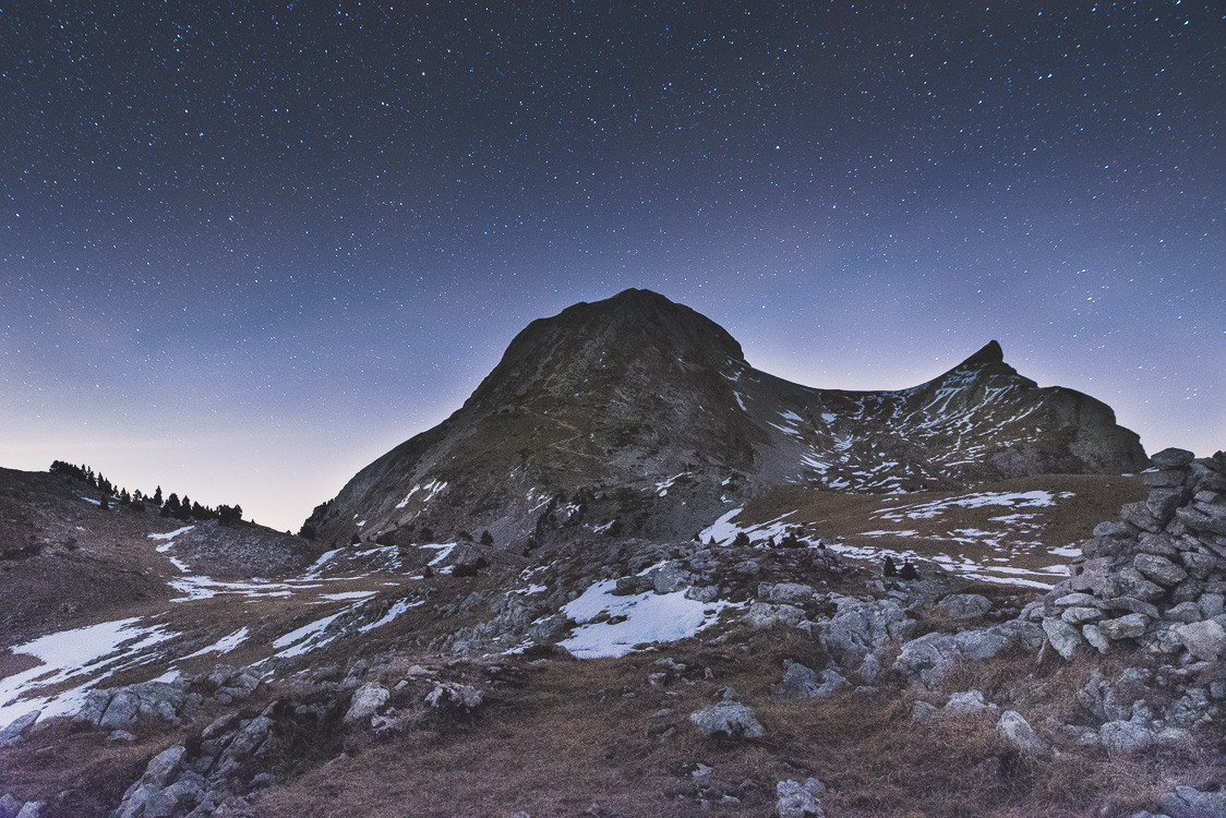 Plateau du grand Veymont de nuit