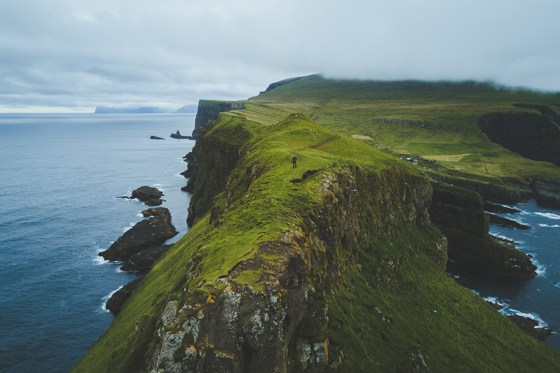 Mykines Island by drone