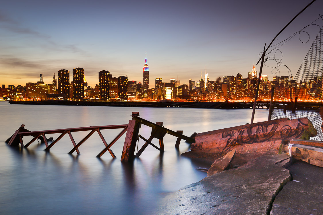 Sunset and east river