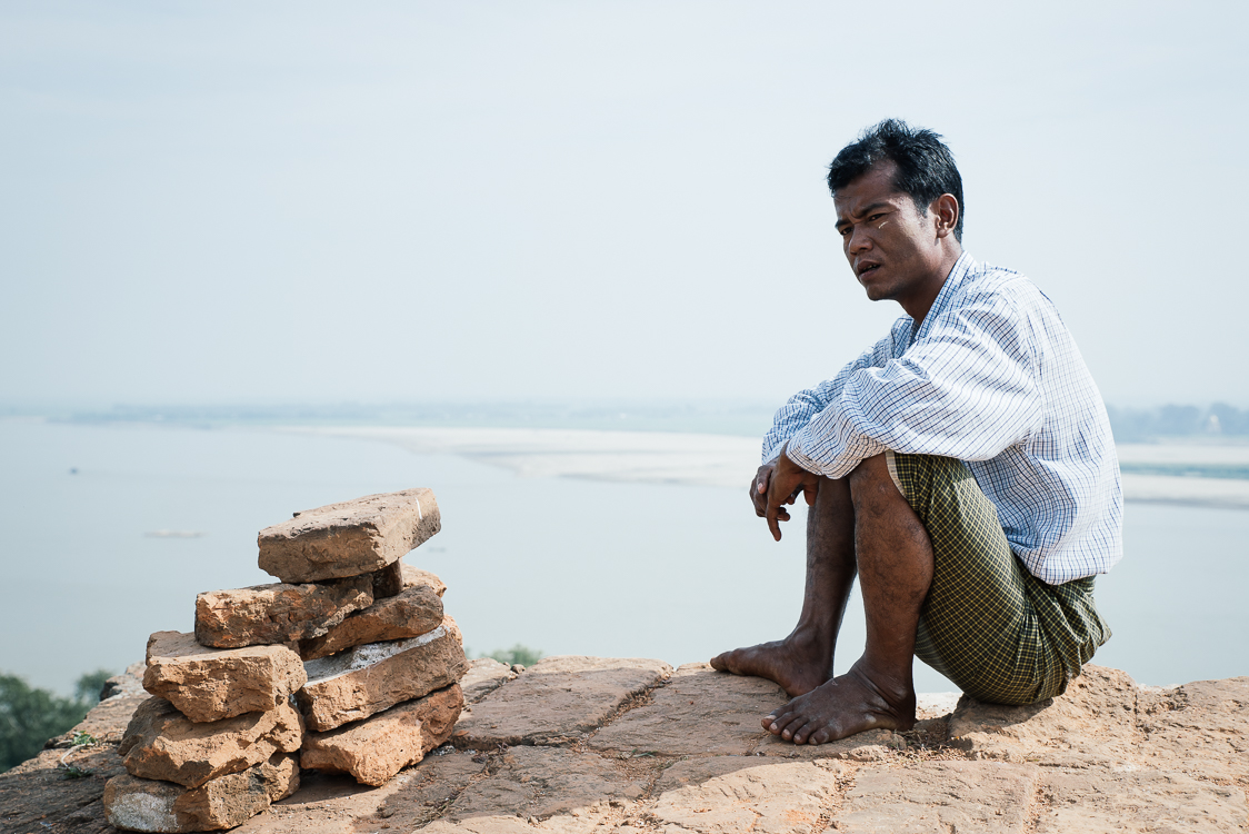 Man sitting in Myanmar