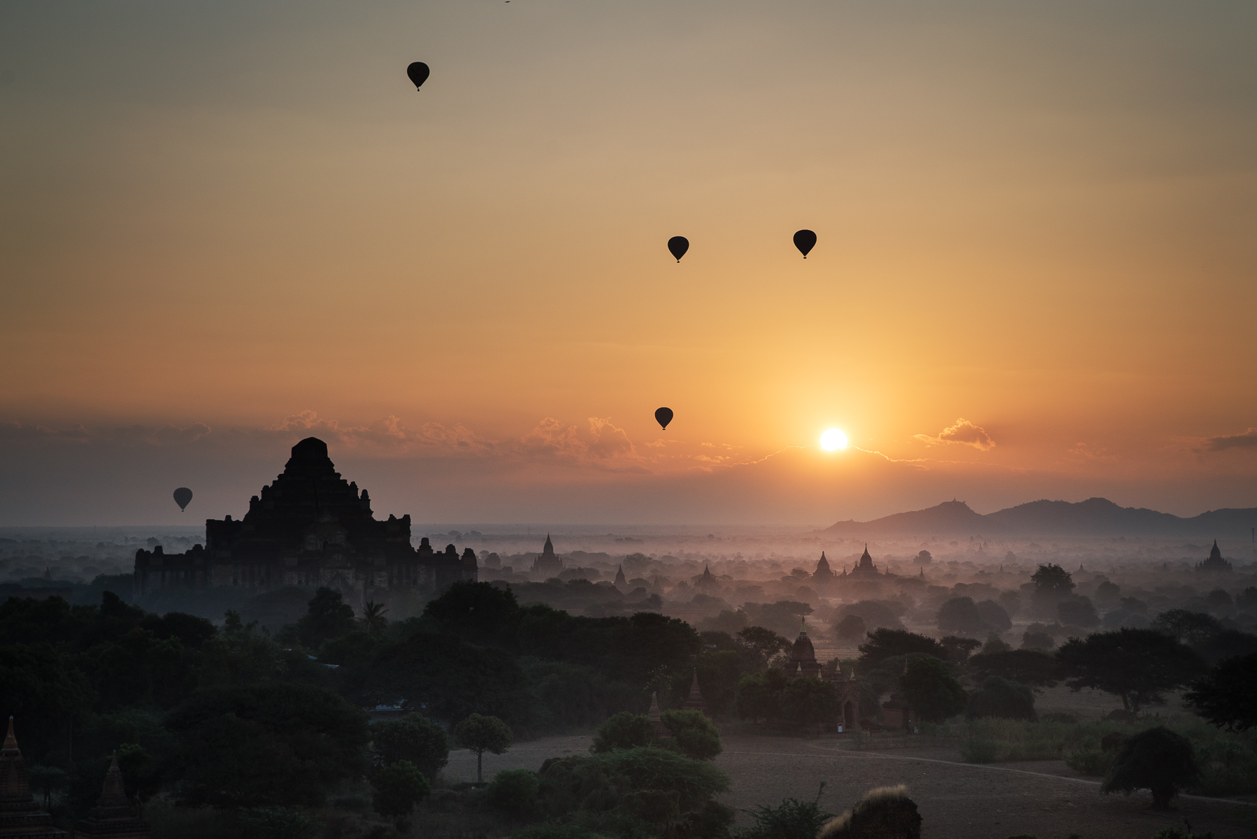 hot balloon in Myanmar
